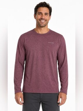 COLUMBIA MENS MAUVE LONG SLEEVE OMNI-WICK SHIRT SIZE XL